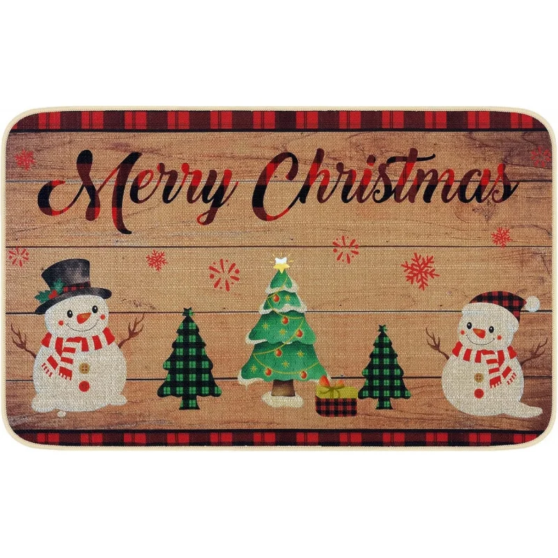 

Christmas Happy By Mat Fashion Style Leisure Anti slip and Anti dirty Home Decoration Floor Indoor and Outdoor