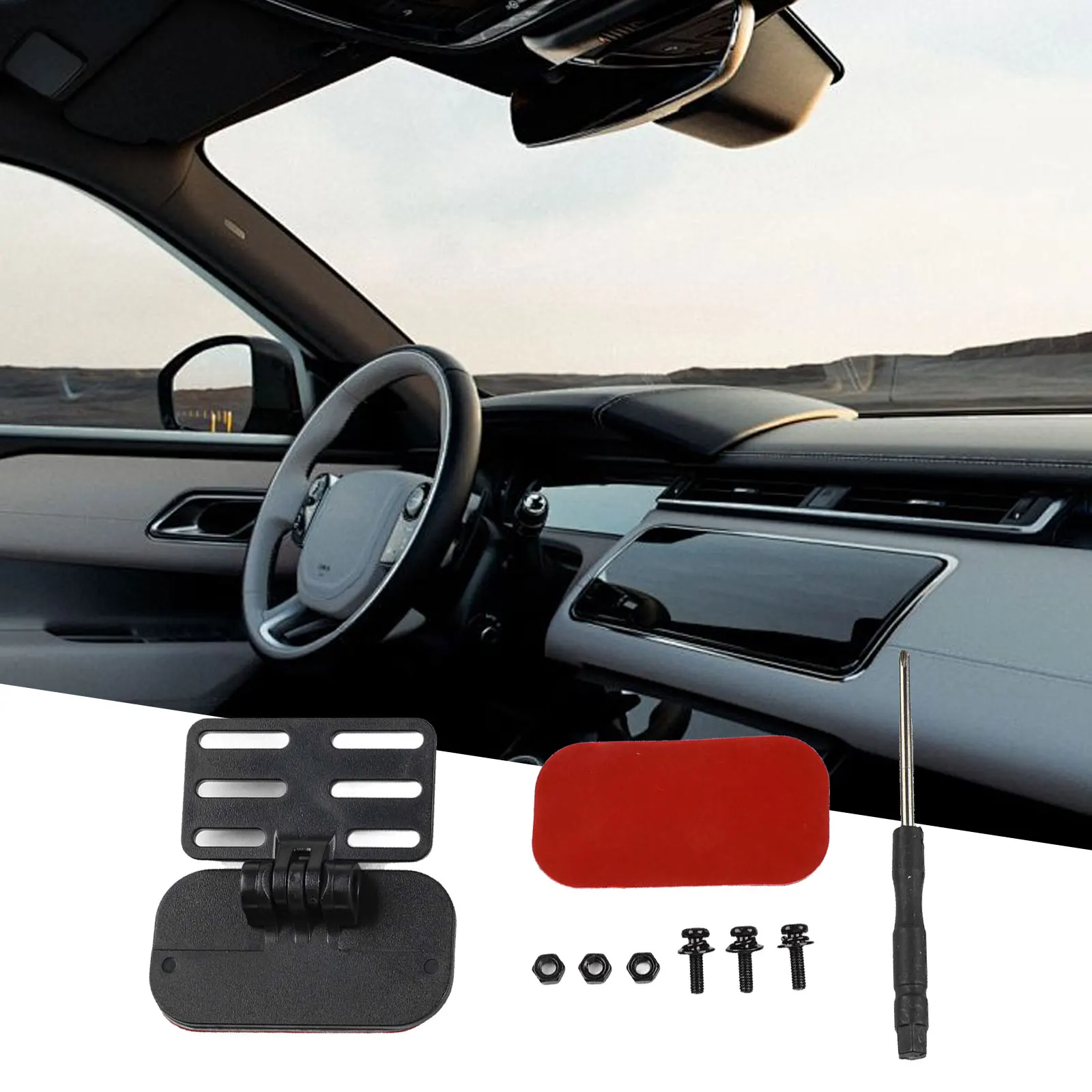 1 Set Car Rear View Camera Bracket For Dash Mirror Mount  ABS Backup Reverse Camera Holder With Adhesives