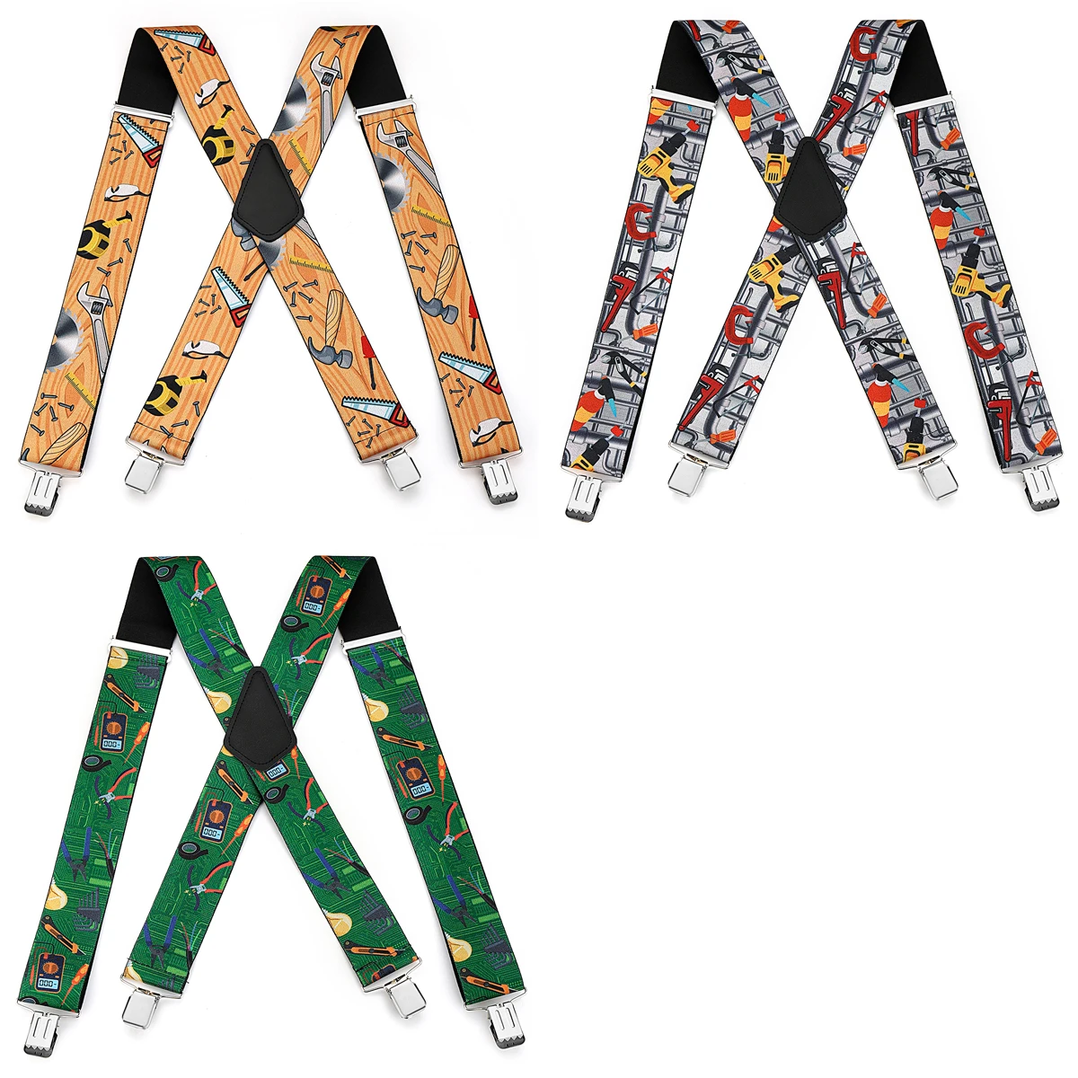 Adult Suspenders for Dress Pants, Suit Shirt Suspenders, Adjustable Elastic Non-Slip Suspenders