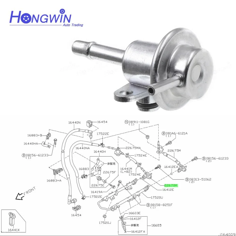 Fuel Pressure Regulator 3 bar For Nissan Almera AD Sunny Sentra Avenir Infiniti G20 Q45 SR20DE R394 47040286 226701N500 158-0915