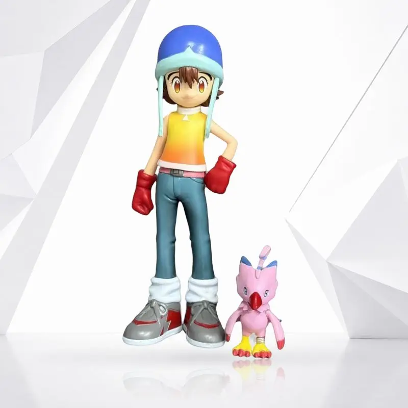 Digimon Animal Sora Takenouchi and Biyomon Anime Figure Statue Model