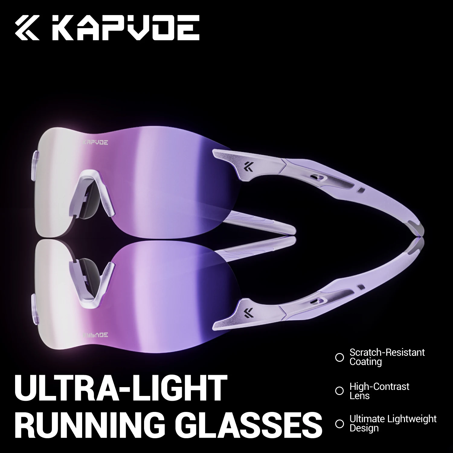 

KAPVOE HD Mountaineering Cycling Sunglasses Outdoor Sports Running Hiking and Racing Glasses Driving Sunglasses Stylish Unisex