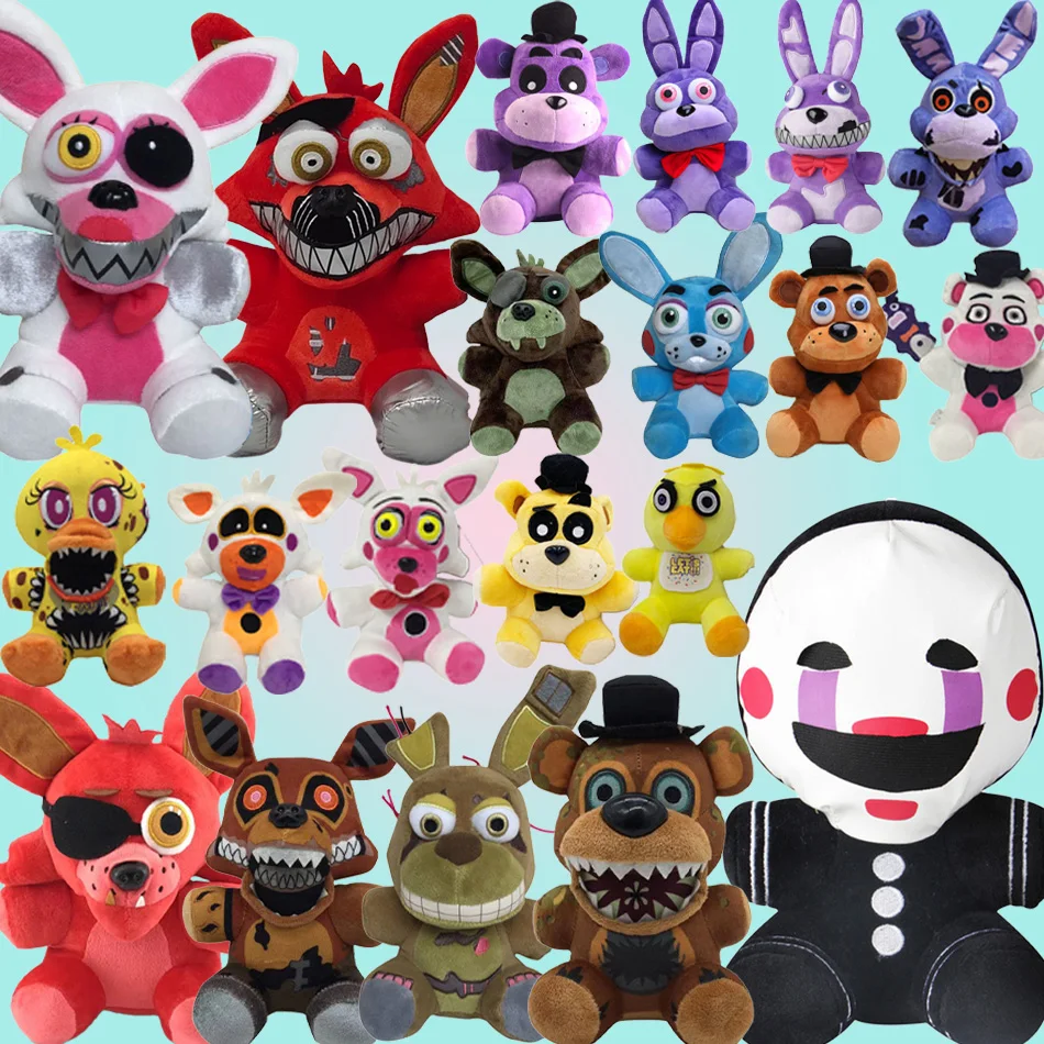 2026 ليلة جديدة لطيف ألعاب من نسيج مخملي لعبة دمية بوني الدب ماكر الكرتون محشوة الدمى فريدي لعبة للأطفال هدايا عيد الميلاد