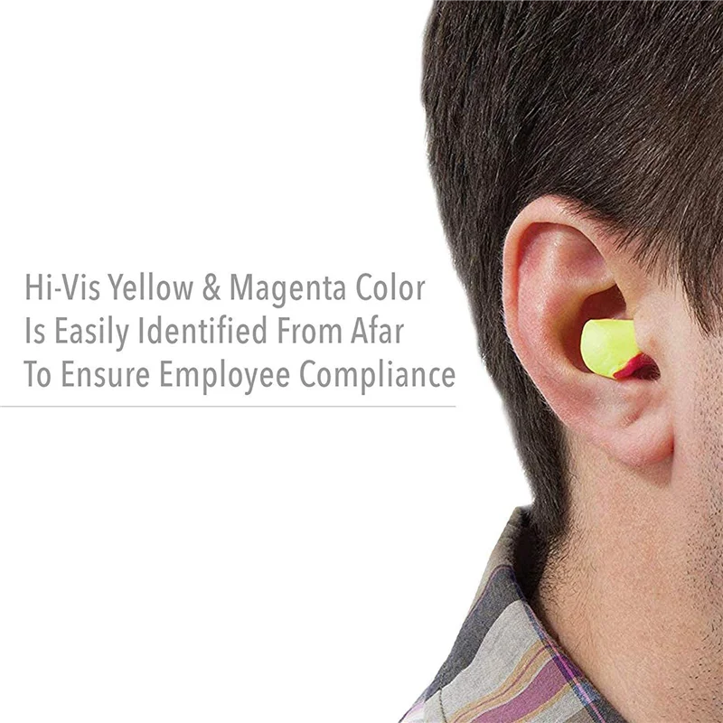 200 ペアの防音耳栓アンチノイズスポンジ保護耳栓仕事研究睡眠耳栓-PZZW