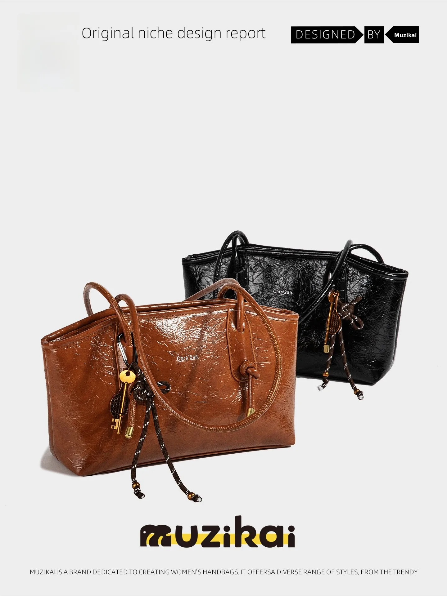 

MuziKai Large Capacity Women's Tote Bag 2026 New Fashion Retro Commuter Single Shoulder Bag Casual Simple Style Handbag