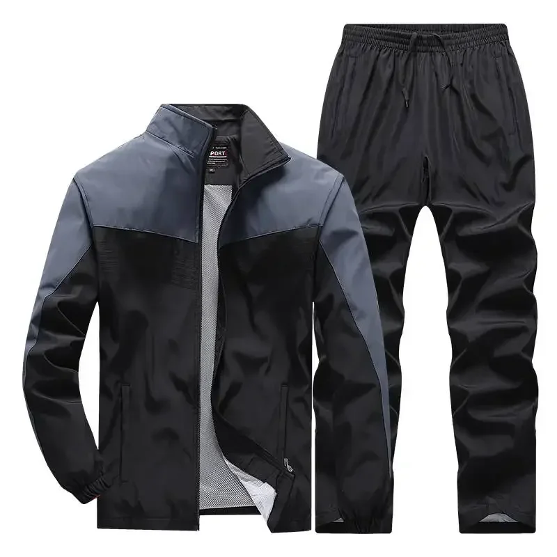 

Men's Sportswear Set New Spring Autumn Tracksuit Fashion Sweatsuit Jacket+Pants 2 Piece Sets Fashion Male Jogging Clothing