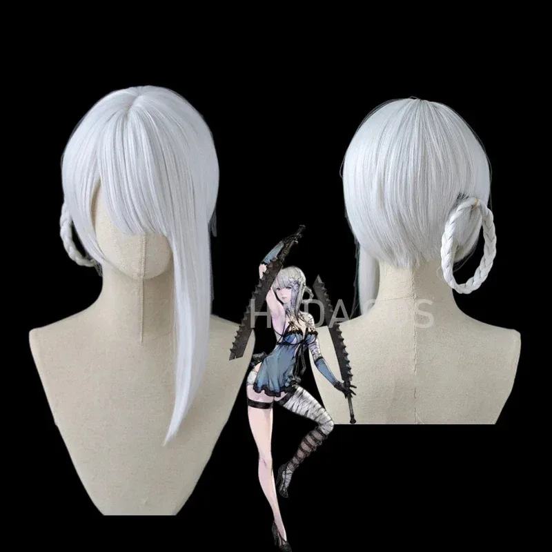 NieR RepliCant Kaine أزياء تنكرية للنساء البالغات فستان مثير بدلة سباحة نسائية لحفلات الهالوين فستان فضي FCDFDRH78