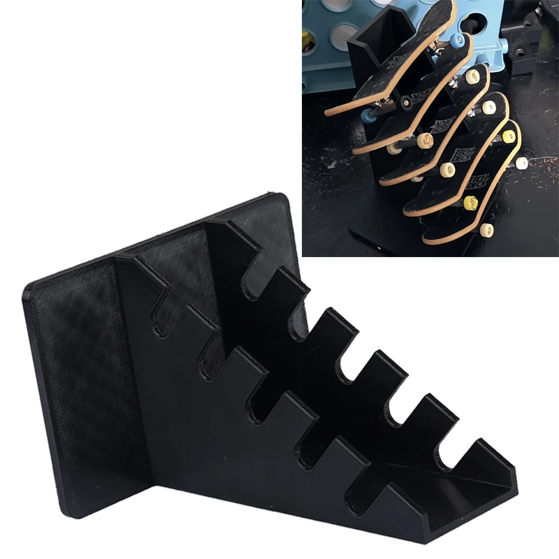 1Pc Finger Skateboard Display Stands Finger Skateboard Desktop Storage Rack Storage Home Accessories Decorative Shelves