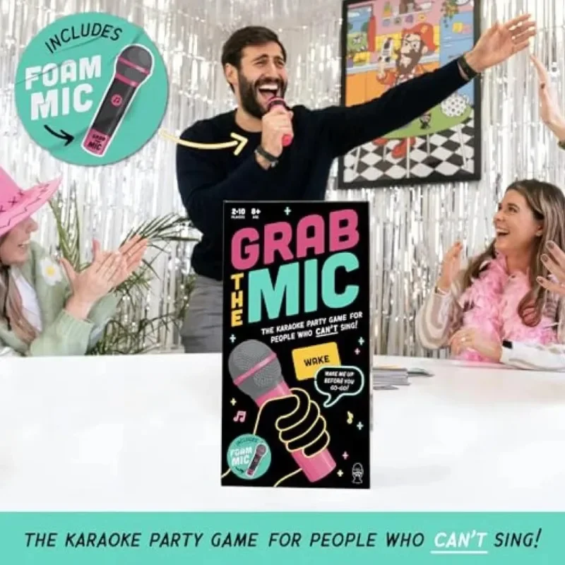 2025 Lucky Egg Exciting Grab The Mic Board Games For Bad Singers Family Karaoke Game 2-10 Players Board Game For Family Party