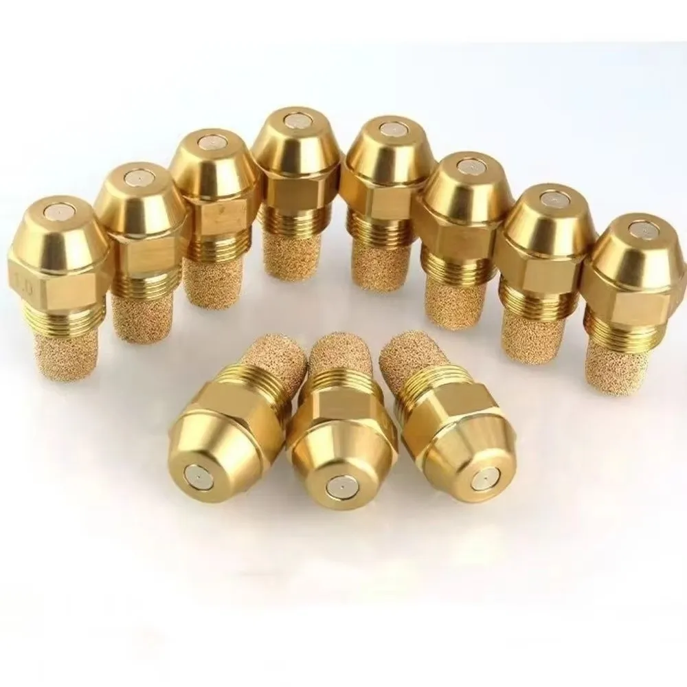 60 Degree Angle Brass Diesel Injectors High Pressure Multiple Caliber Specification Oil Furnace Injector Solid Spray