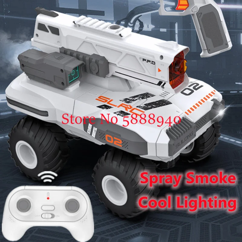 Antike Wasserbombe Tank Fernbedienung LKW Fahrzeug 2,4g 2 bis 1 Funktion omni direktion ale Lenkung Spray Rauch RC Tank mit leichtem Spielzeug