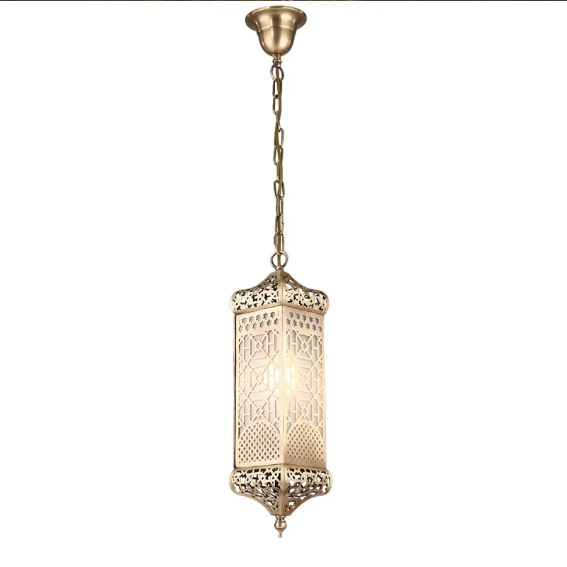 Chandelier Retro Personality Copper Lamp Indoor Lighting Fixtures Restaurant Home Decor Glass Chandeliers