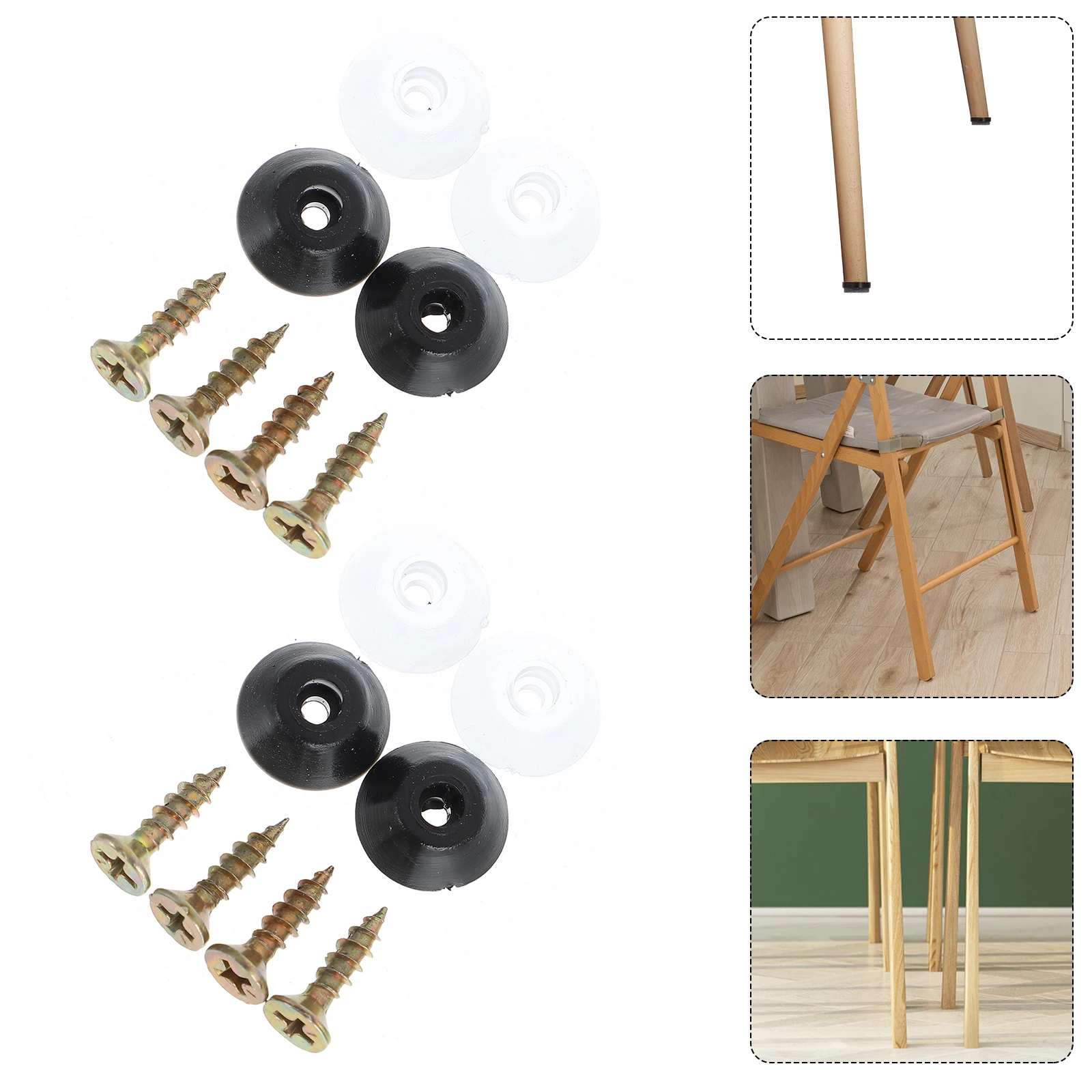 

100pcs PVC Furniture Feet Pad Durable Protectors for Chair Table Leg Non Slip Glides Floor Mat Accessories Anti Scratch Pad