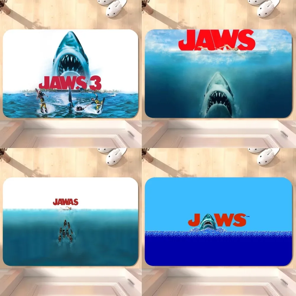 Jaws Movie Ocean D Floor Mat Bedroom Kitchen Door Bath House Super Absorbent Foot Non-slip