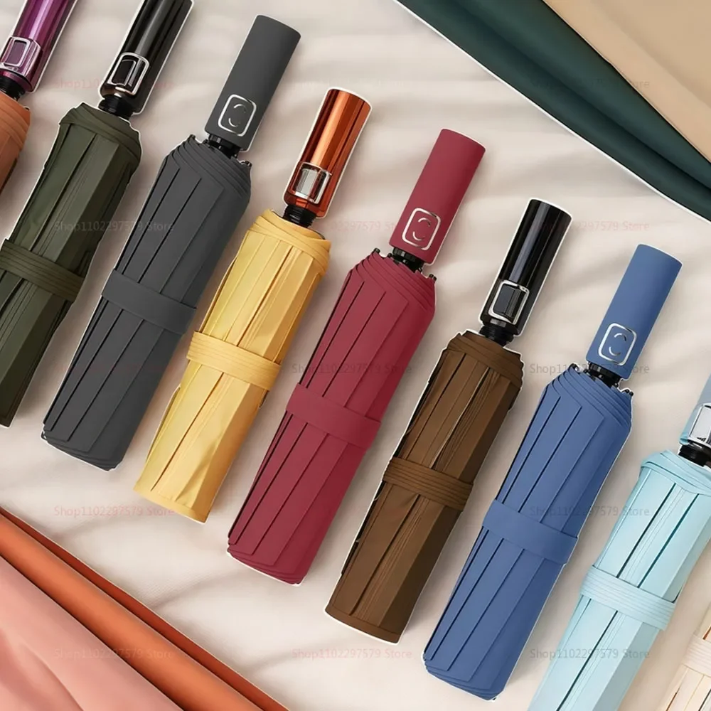 

Новый супер сильный ветрозащитный автоматический зонт от солнца УФ 12 К ребер 105 см защита от дождя на открытом воздухе портативный зонт