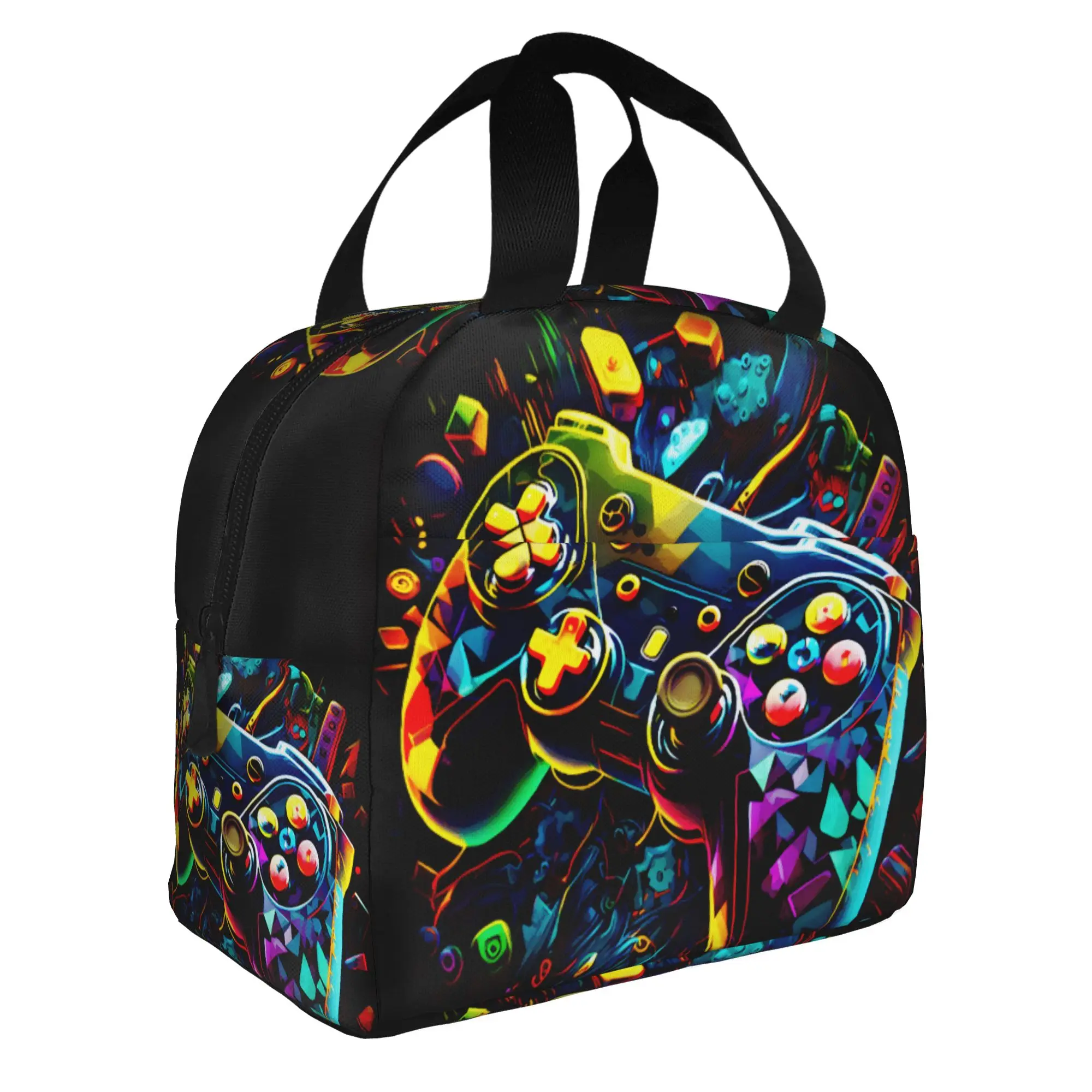 Game Controller Lunch Bag Women Fashionable Pattern Thermal Cooler Insulated Lunch Boxes for Adult Office