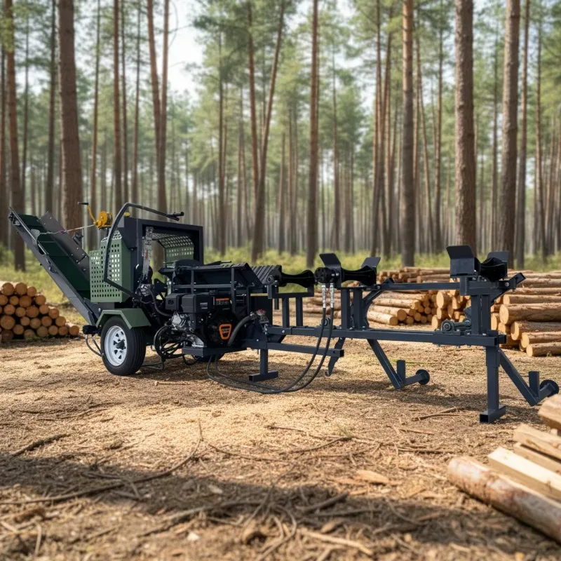 

Измельчитель бревен с двигателем 15Т, лесозаготовительная машина для заготовки дров, дровокол для мини-погрузчиков, лесозаготовительное оборудование