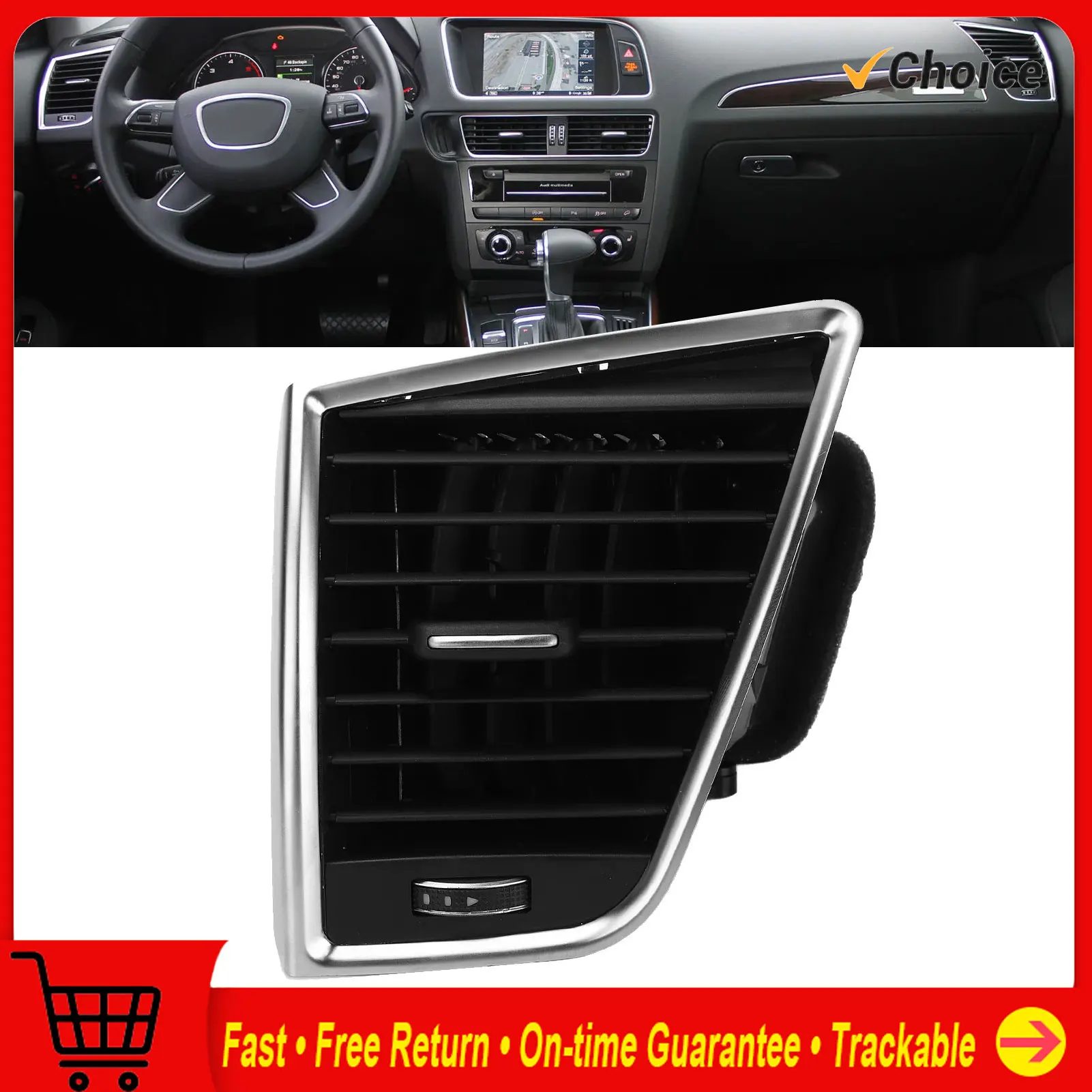 

Dashboard Air Vent ABS Wearproof Dash Air Conditioning Outlet Replacement for Audi Q5 SQ5 2010-2016 2013-2017