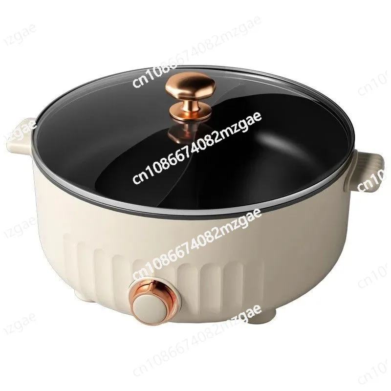 

Household large-capacity 6-liter electric hot pot can be fried, rinsed and boiled, non-stick pan, electric cooking