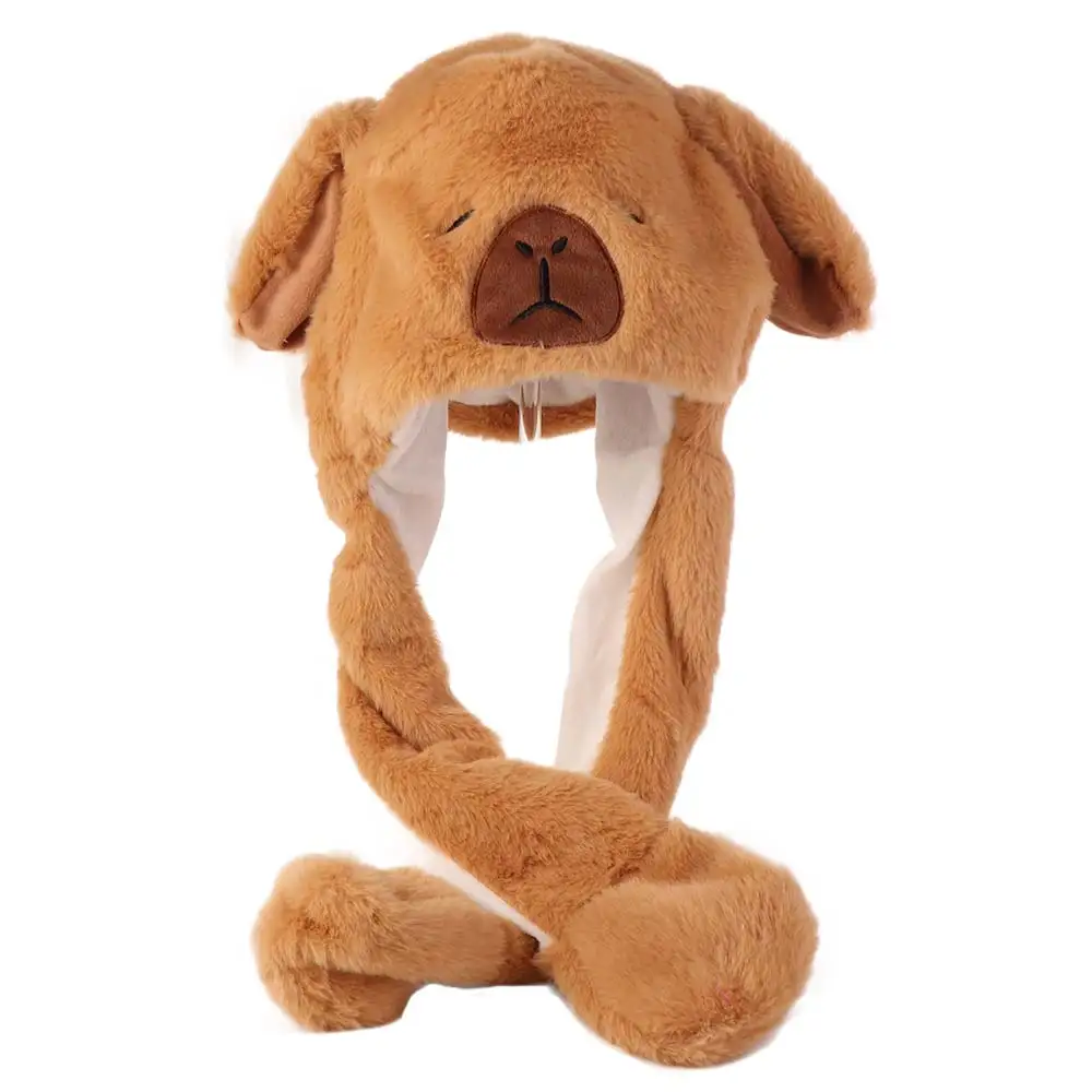 Kawaii Capybara Springen Kappe Tier Ohr Plüsch Ohr Bewegen Hut Weiche Warme Plüsch Hut Spielzeug Party