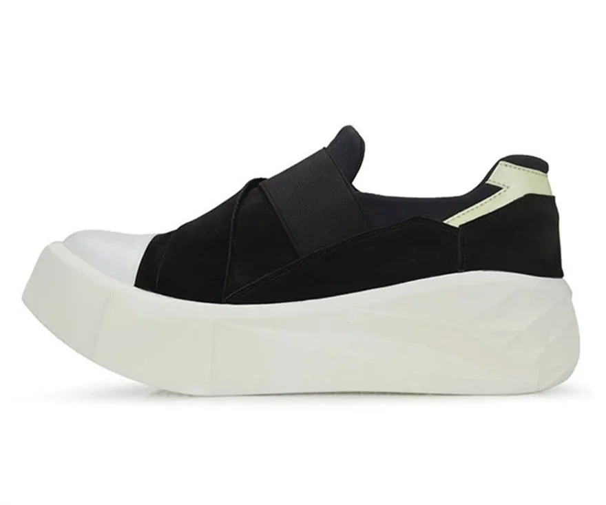 밴티지 디자이너 수제 두꺼운 밑창 캣워크 스트릿 정품 가죽 플랫폼 로퍼 부츠