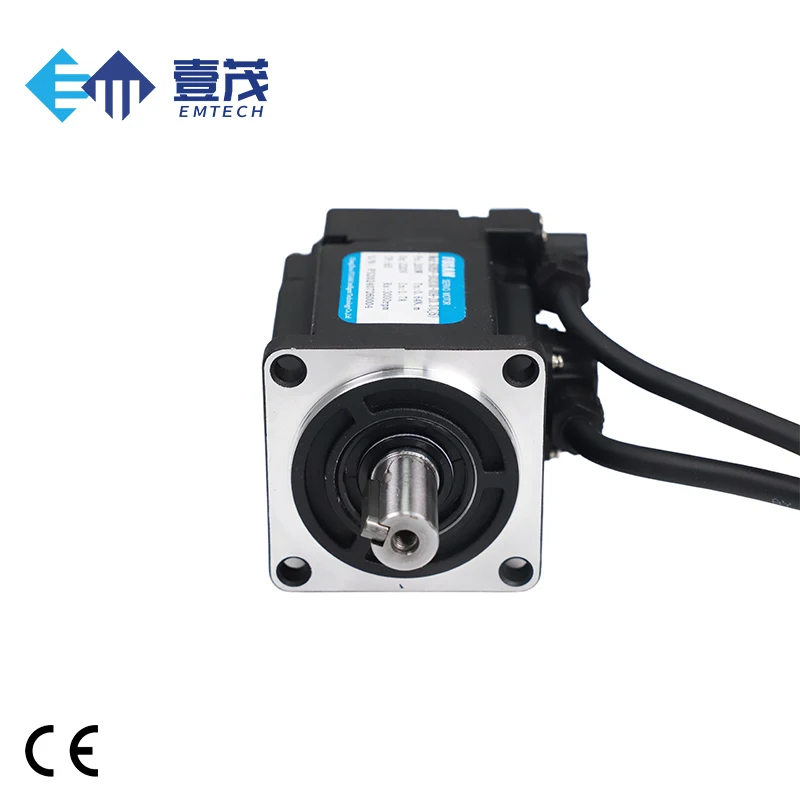 Servomotor de CA EMTECH 60ASF-M02030 3000RPM 0.2KW 60mm 220v inercia grande certificado CE para máquina CNC