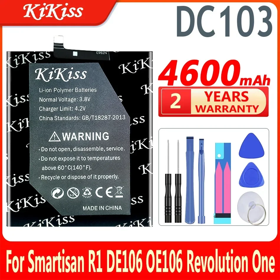 

Аккумулятор KiKiss 4600 мАч DC103 для Smartisan R1 DE106 OE106, революционные батареи большой емкости