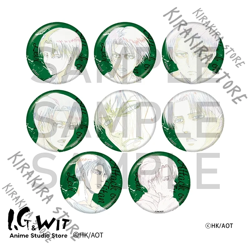

Levi Ackerman Official Tinplate Badge Genuine Emblem Brooch Attack on Titan Cosplay Breastpin Anime Ornaments Manga Merchandise