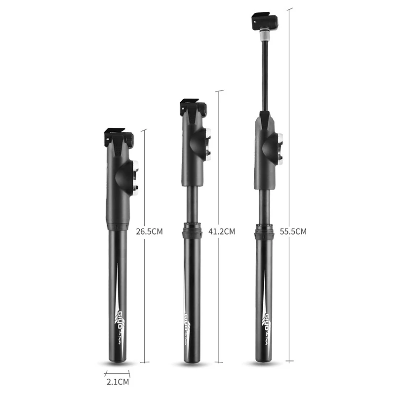 Bicycle Pump Inflator Inflatable Tool Bike Accessories Precision Barometer Rotatable Bendable Inflator