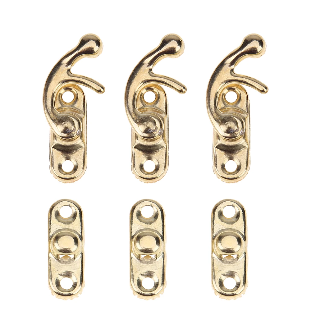 10pcs/Set Vintage Iron Buckle Horn Locks Clasp Hook Jewelry Box Padlocks