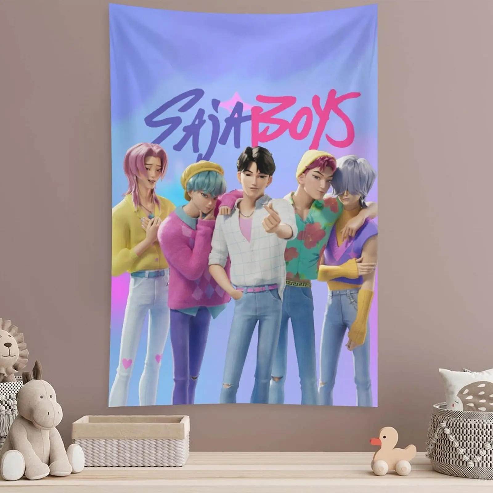 Huntrix KPop Demon Hunters Tapestry Wall Decor, 40''x60'' Tapestry Gift Applicable To Wall Decor Art Tapestry - Image 3