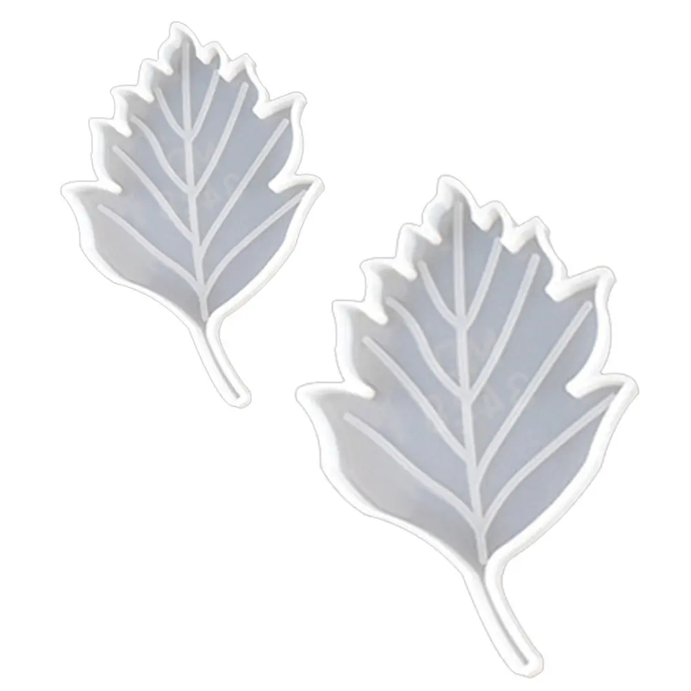 2Pcs Unique Design Leaf Coaster Mold High-Quality Silicone for Resin Casting DIY Craft Tray Coaster Silicone Mold