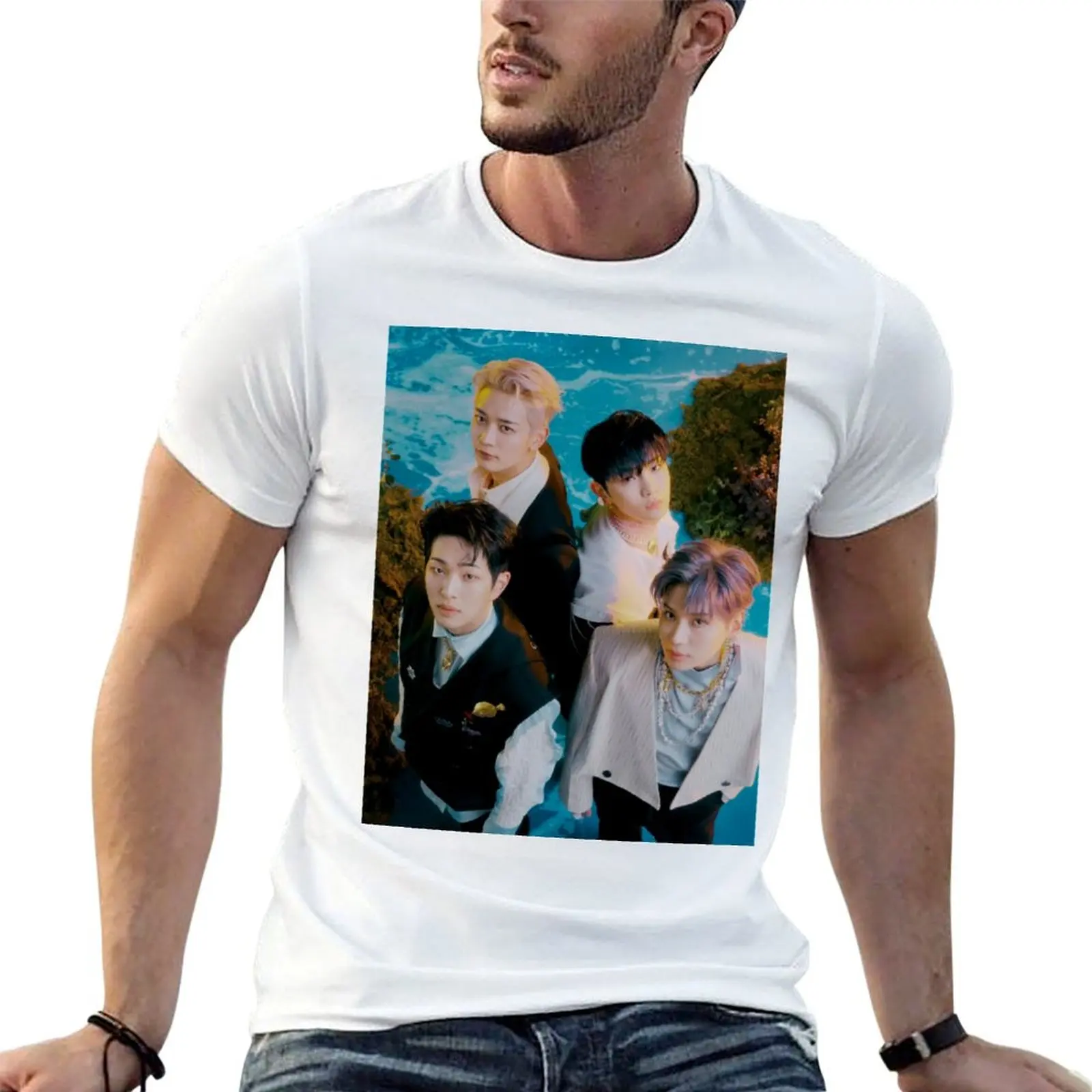 Shinee Atlantis group T-Shirt Festival Casual Short Sleeve