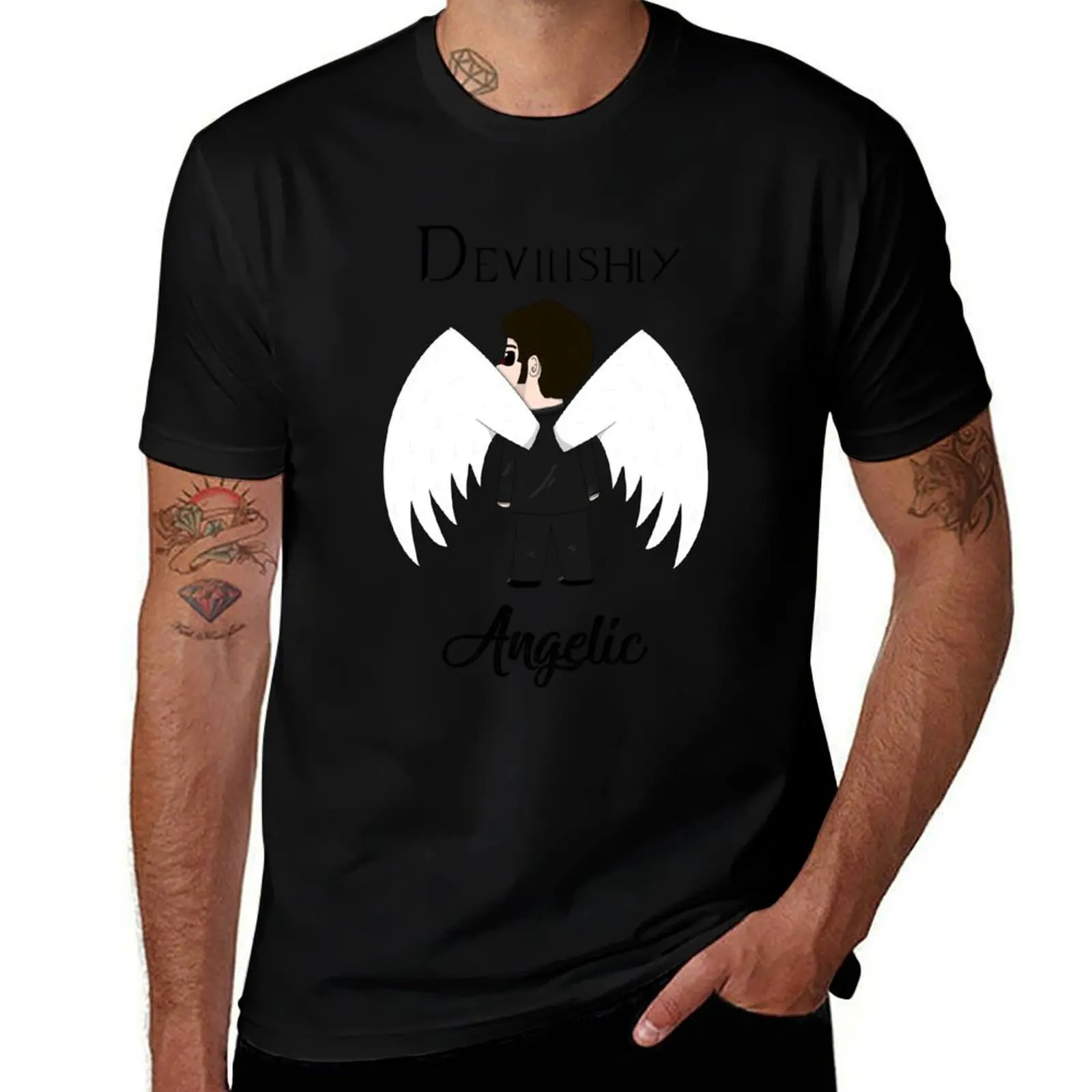 Devilishly Angelic T-Shirt Casual Breathable Short Sleeve Top T-Shirt