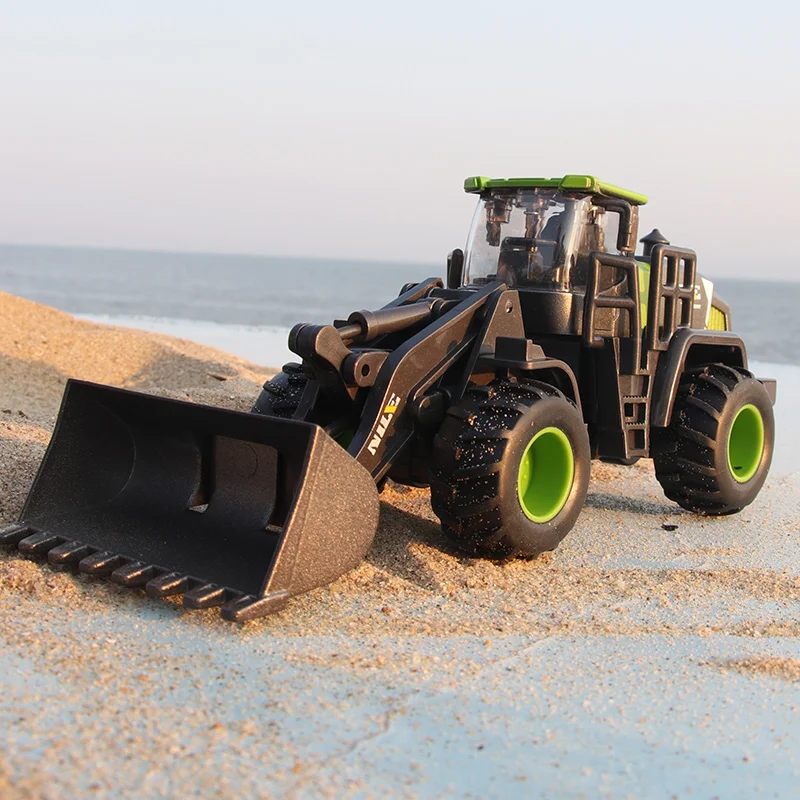 1: 50 Simulation Alloy Head Children's Engineering Vehicle Toy Excavator Crane Model Truck Car Toys for Boy's Birthday Xmas Gift