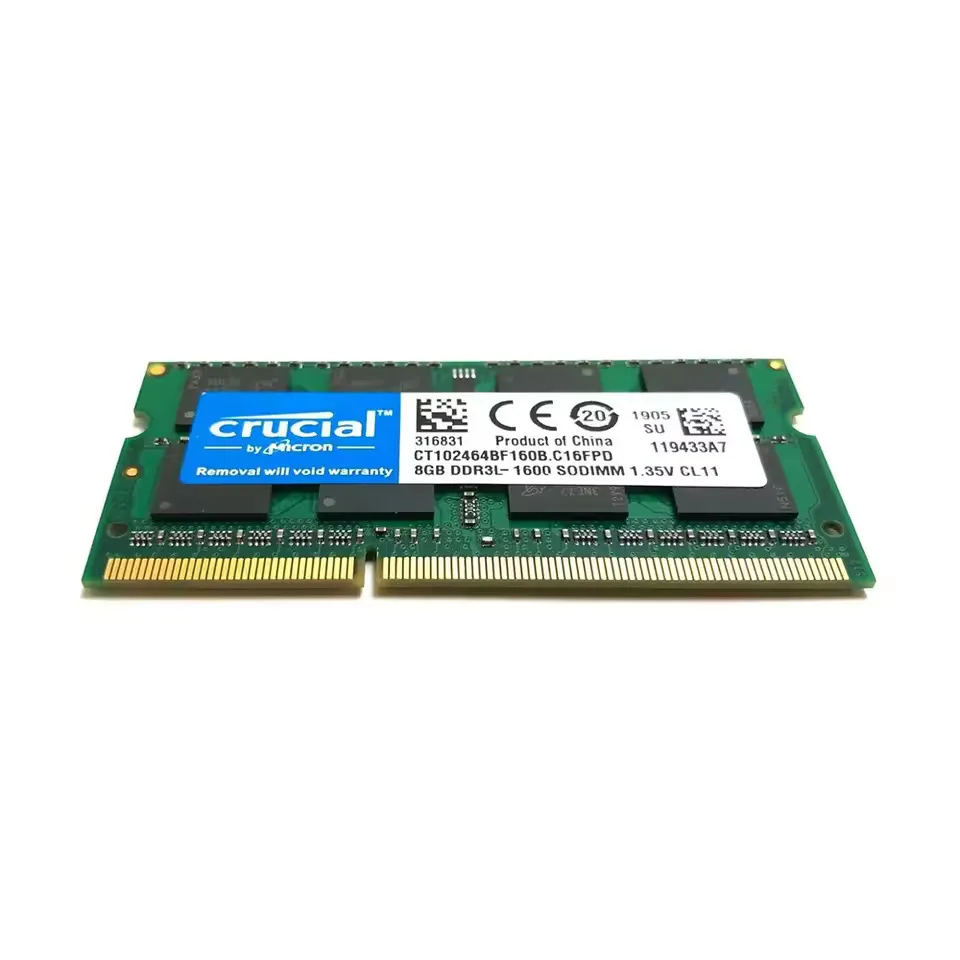 ذاكرة الوصول العشوائي الحاسمة DDR3 DDR3L 8GB 4GB 2GB 1066 1333 1600MHz RAM 204pin 1.35V/1.5V PC3-12800 SODIMM الذاكرة لأجهزة الكمبيوتر المحمول المحمول #3