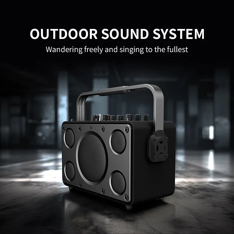 

Popular AMZ Y52 Portable Stereo Wireless Bt Speaker 60W Power Output For Outdoor Party Karaoke Speaker With Tow Mics Option