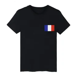 T shirt blue white red fra fr french france flag For Decoration