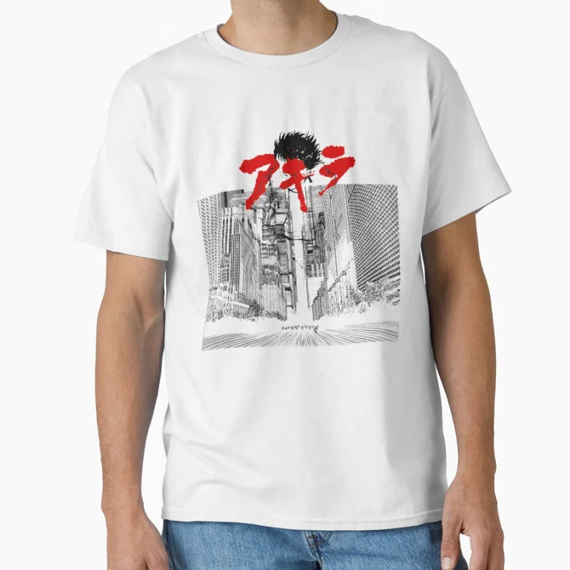 

Highway Tetsuo Akira 80s Neo Tokyo Explosion Cyberpunk Anime T shirt Large size Tops Manga Graphic Print Y2k Clothes Cartoon Tee