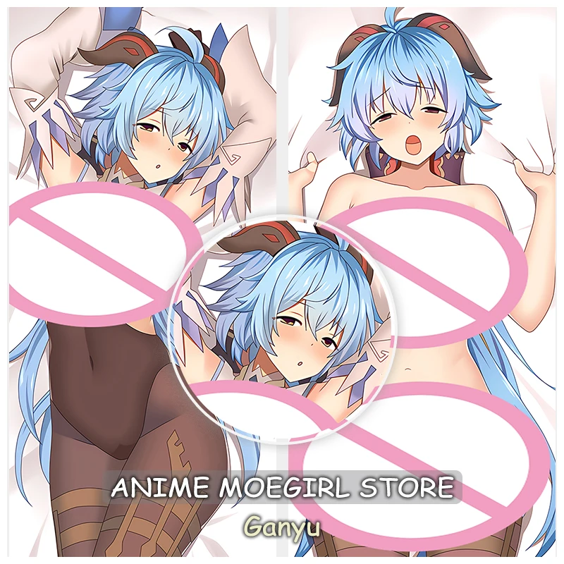 Cartoon Ganyu Body Pillowcase Dakimakura Game Genshin Impact Scaramouche Otaku Pillow Cover Custom Cushion Cover Otaku Supplies