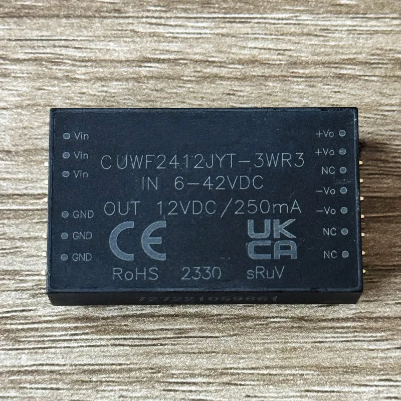 CUWF2412JYT-3WR3 Isolated Stabilized Single Output 24V 12V 3W Ultra Wide Voltage Input Power Module