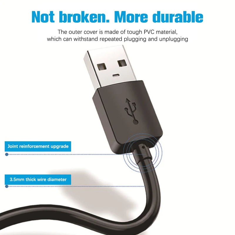 USB 2.0 Extension Cable Male To Male USB Extender Silica Gel For Radiator Hard Disk Webcom Camera USB Data Transfer Cable Extens