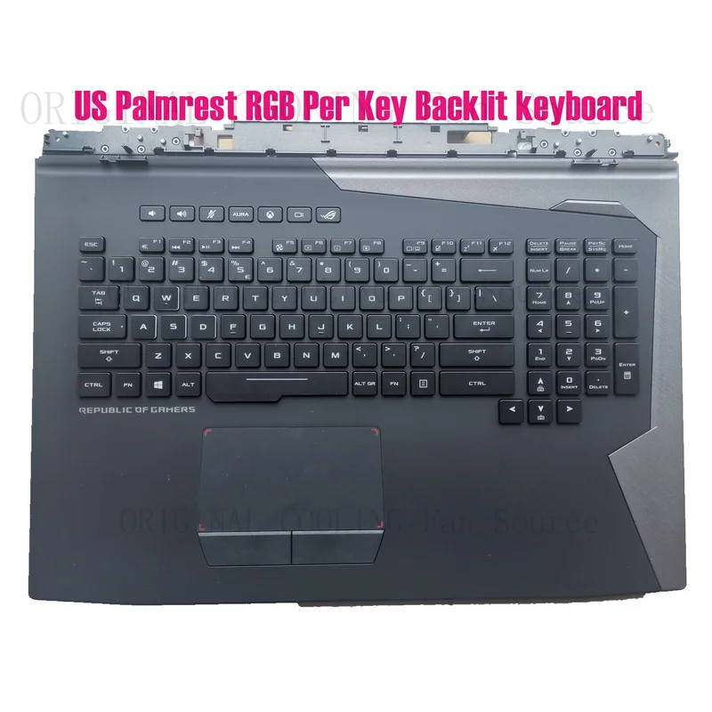 R+  US Palmrest Per Key Backlit keyboard for Asus G703GI/G703GS