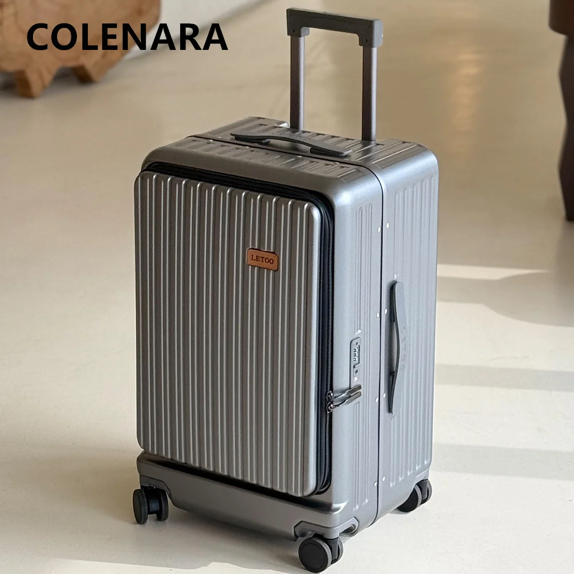 COLENARA ABS+PC Suitcase Front Opening Boarding Case Laptop Trolley Case 20