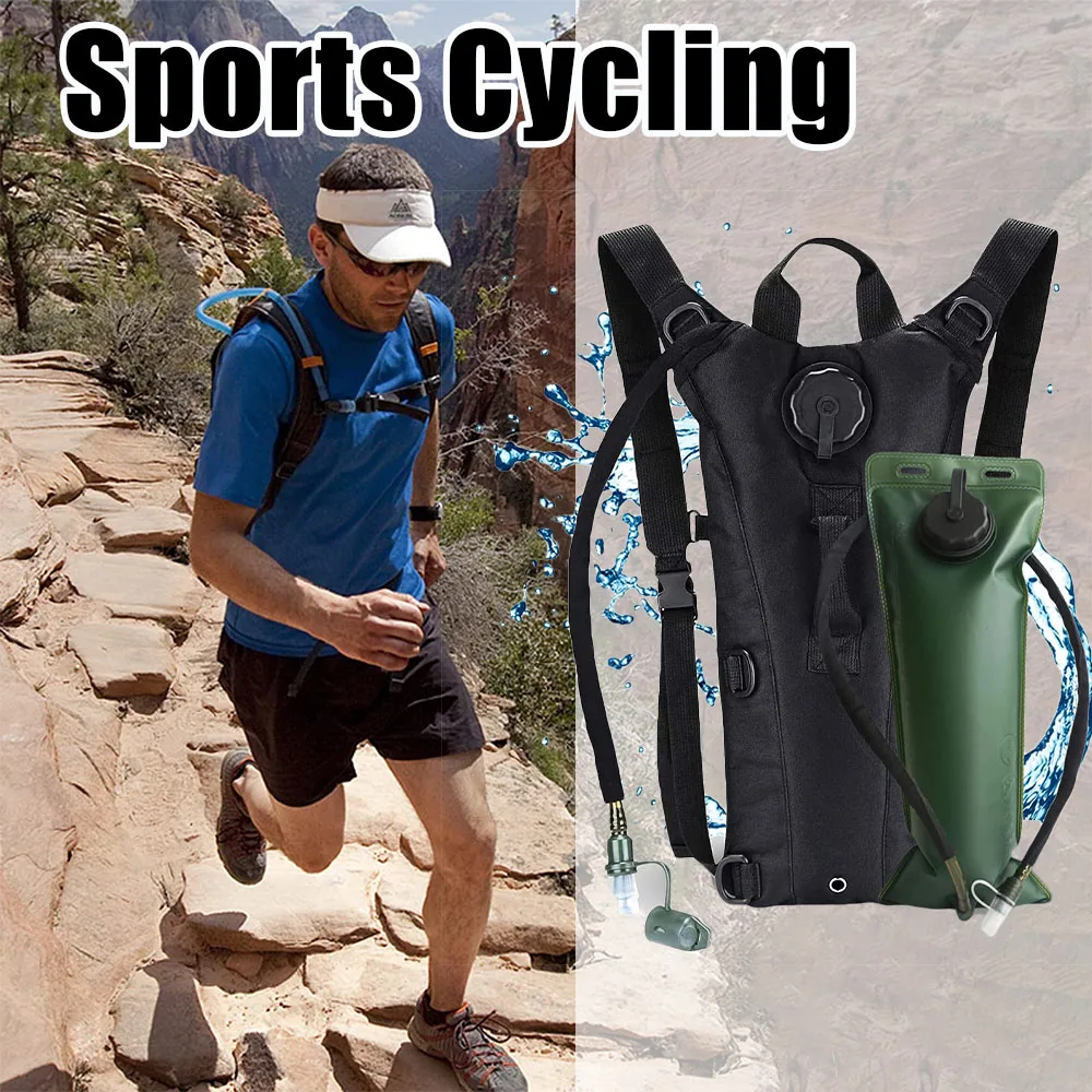 

Tactical Hydration Backpack-Water Hydration Backpack with 3L/2L Water Bladder-for Hiking Running Biking Camping Cycling hunting