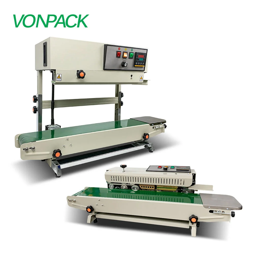VONPACK FR-900 أكياس بلاستيكية أفقية أوتوماتيكية ماكينة سدادة حرارية ماكينة سدادة الشريط المستمر لأغذية المطبخ الصناعي