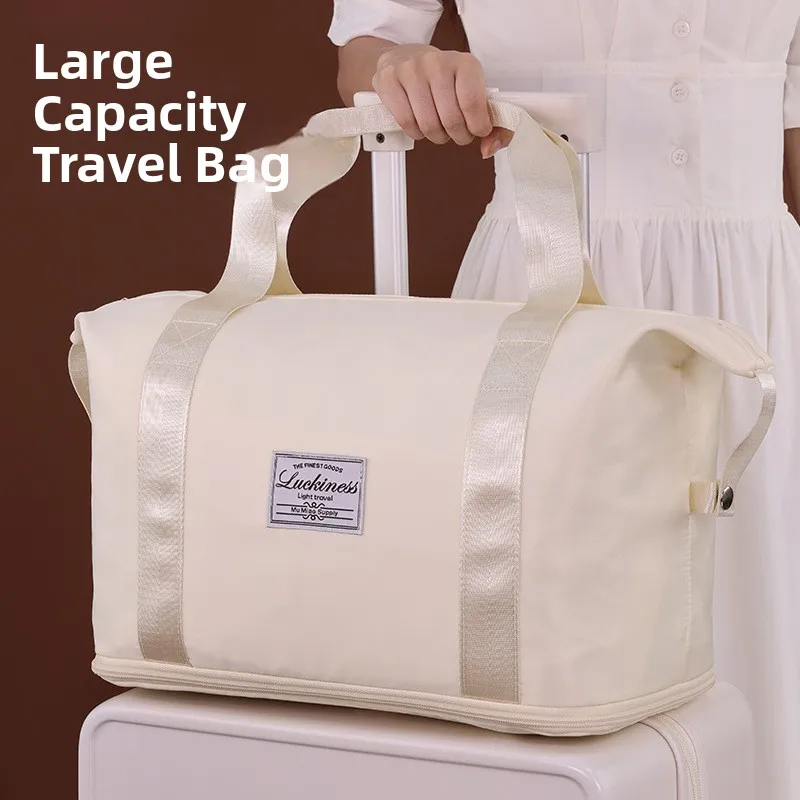 

Large Capacity Travel Bag Handbag Portable Suitcase Cover Short Trip Lightweight Women's Luggage Oxford Cloth Foldable Bag