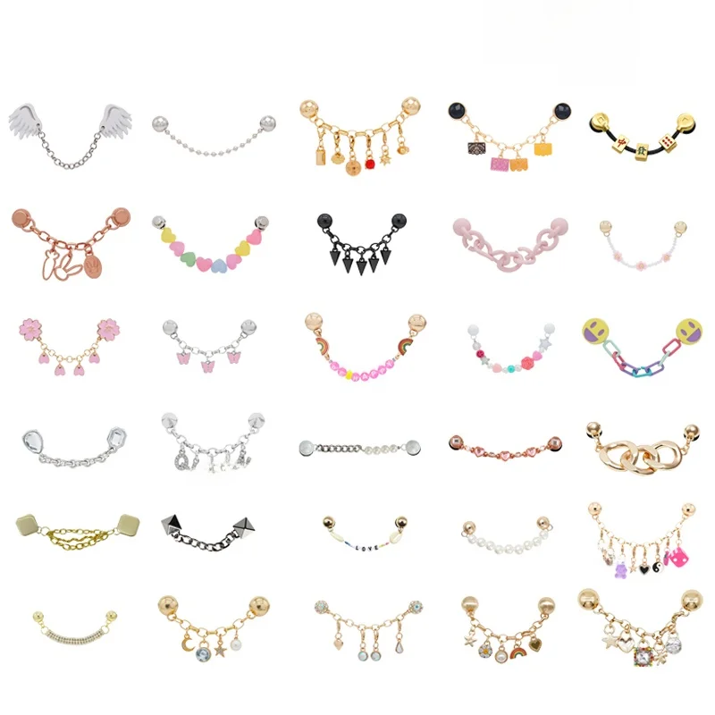 

Cross Metal oe Accories Hole Decorative Bule High-End Feel Chain oe Flower oe Strap Faionable Summer 2025