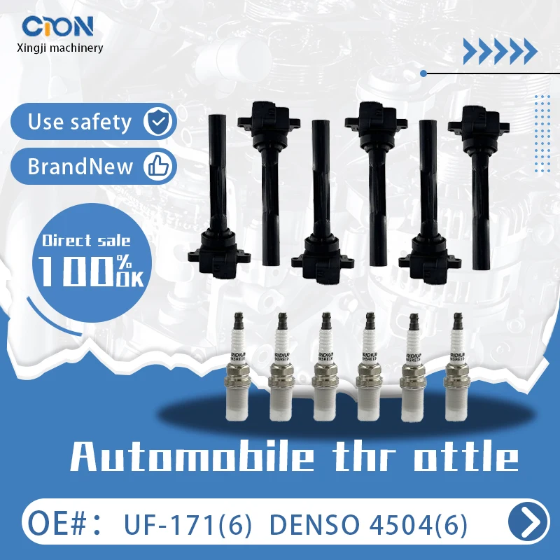

a set of Xingji 6 Ignition Coil Packs and Spark Plugs For Hitachi or Honda#UF171 And #4504