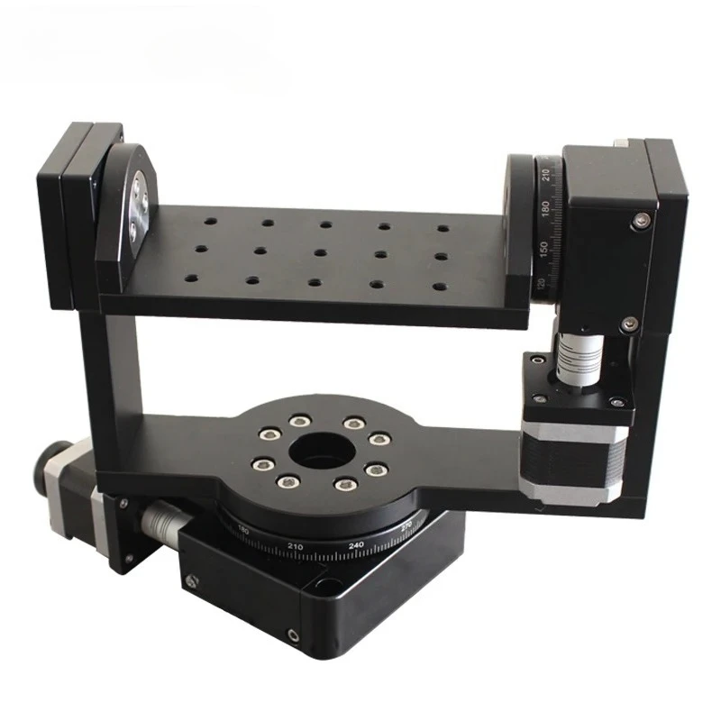 Suitable for PT-EW01 electric rotary table, with 360-degree indexing plate, U-shaped arm and hollow corner.